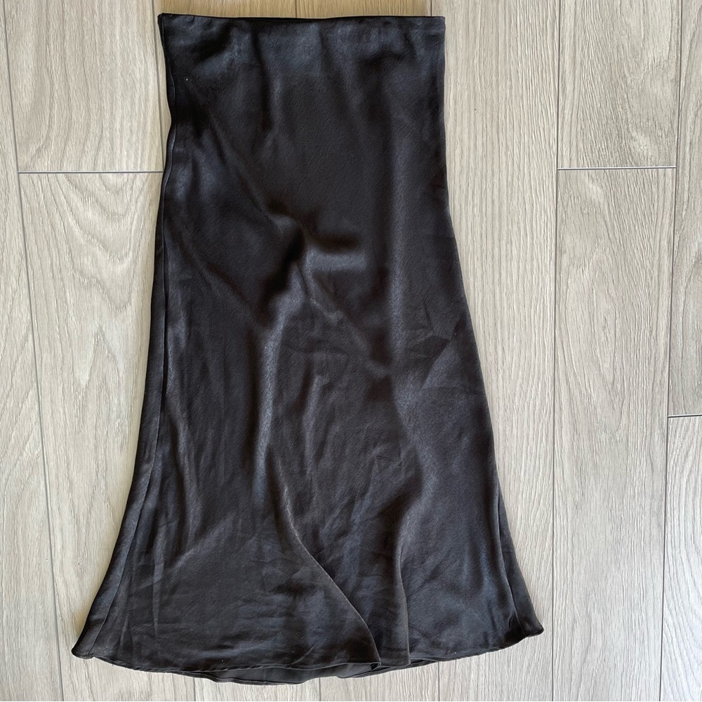 NWOT Micas Satin Midi Skirt